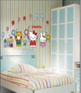 HELLO KITTY Children/Kid/Girls Boys/Nursery B​edroom Home Decor Wall 