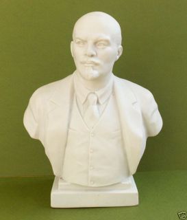   Soviet ussr Sculpture Bust figurine porcelain Lenin & Peasant rare