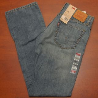 Levis 527 Boot Cut Jeans Medium Chipped 0175 175 Slim Wisker Wash Levi 