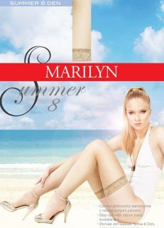 Exclusive Hold ups by Marilyn SUMMER 8  8 Denier   6 cm Deep Lace 