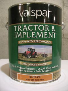 kubota orange paint valspar gallon tractor 