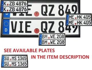 choose one german pair license plates new with stamps from