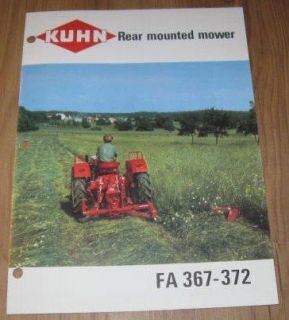 kuhn rear mounted mower showroom sales brochure  7 25 buy 