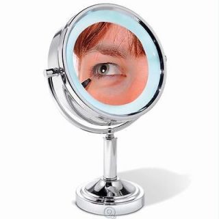 The 15X Magnifying Vanity Mirror Lighted w/ 35 LED Lights Chrome 