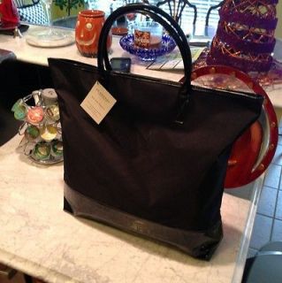 Burberry weekender tote bag handbag signature Black Mesh NEW