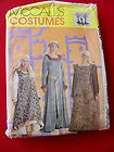 MCCALL PATTERN 8826 HALLOWEEN MISSES MEDIEVAL GOWN,HEADPIECE 
