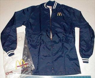 rare original 1983 McDonalds Fast Food restaurant NEW blue jacket X S 
