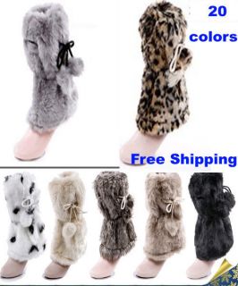   Stylish Cuff Fluffy Soft Furry Faux Fur Leg Warmers Boot Toppers