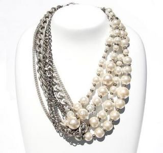 MIMCO Twisted Lionheart Choker Necklace Silver Pearl RRP $249 Neck 