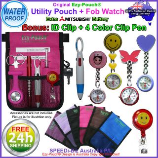 Pink Ezy Pouch® Nurse Pouch Bag Pocket Pick a Medical Pen+Light Watch 