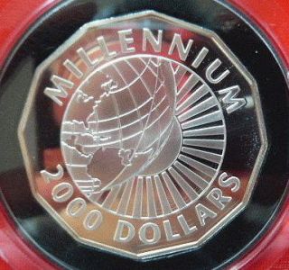 guyana 2000 dollars 2000 silver proof millennium from china time