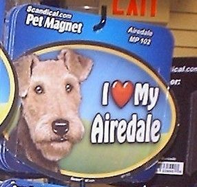 airedale 6 inch oval magnet for car or anything metal