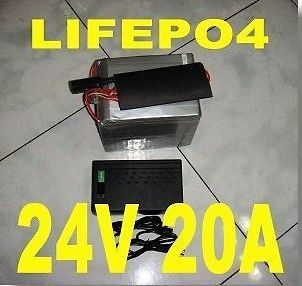 24V 20AH Portable LiFePO4 Li ion Rechargeable Battery for Electric 