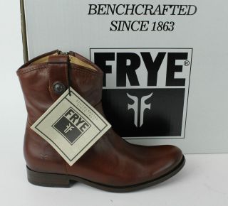 frye melissa button cognac soft leather women s short boots