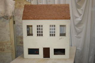 Hand Made Vintage LARGE Wood Doll House Wallpaper Windows Electric As 