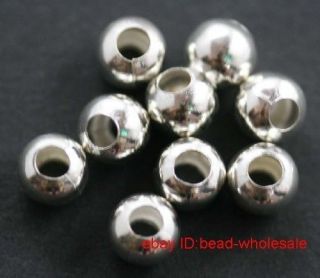  Shipping 100 500pcs Silver/Golden Plated Round Ball Spacer Beads 4 8mm