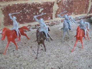 Marx Confederate Cavalry Civil War Horses 1/32 54MM Toy Soldiers