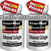 enhanced collagen 240 capsules skin care joint pills time