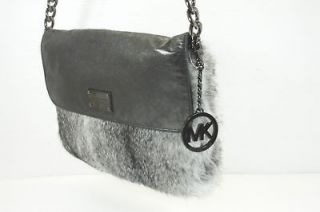 MICHAEL Michael Kors Flurry Leather & Rabbit Fur Crossbody Bag Free 