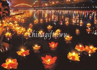 paper lotus flower floating candle lanterns wish lamp more options
