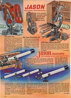 1963 AD Jason Microscopes Telescopes Power DeLuxe Laboratory