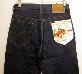 Deadstock 1970 LEE RIDERS 200 0041 SANFORIZED Jeans RAW INDIGO Made in 