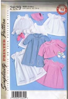Vintage 40s Retro Infant Baby Girl Clothes Layette Bonnet Simplicity 