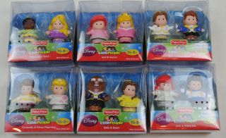 New Little People Princess Figures Set of 12 Ariel Prince Belle 