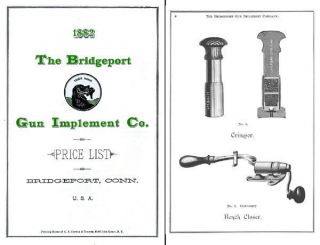 Bridgeport Gun Implement Co. 1882 Reloading Equipment Catalog
