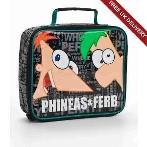 free pnp boys disney phineas and ferb lunch box bag