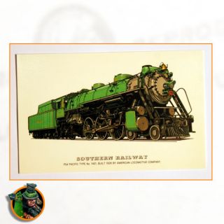 Prescott Print Railway Loco Postcard PR20 Southern PS4 Pacific No 1401