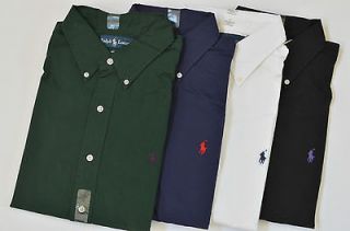 Polo Ralph Lauren Mens Classic Fit Solid Cotton Poplin Long Sleeve 