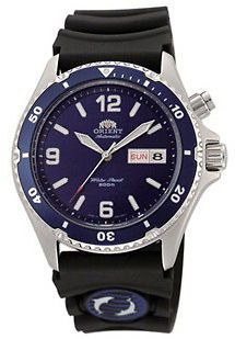 NEW Orient CEM65005D Mens Blue Mako Rubber 200M Automatic Diver Watch