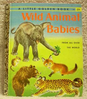 Wild Animal Babies   Little Golden Book 332 1st Edition A Edition SEE 