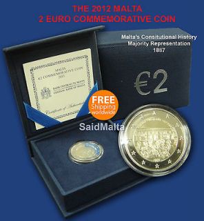 2012 malta 2 euro commemorative coin proof from malta time