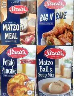 STREITS MIXES KOSHER FOR PASSOVER & EVERY DAY PARVE ~ 6 FLAVOR 