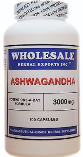 Ashwagandha   Convenient 3000mg One a Day Capsules   100ct