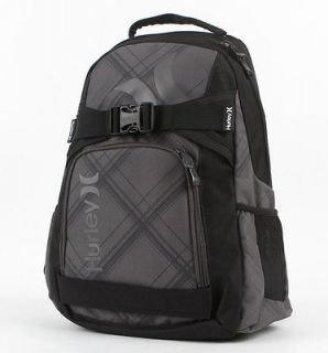   Boys Charcoal Gray Hurley Honor Roll Backpack Laptop SkateBoard Bag