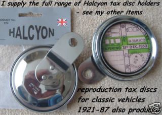   274 MOTORCYCLE TAX DISC HOLDER STAINLESS STEEL BACK PLATED BRASS RIM