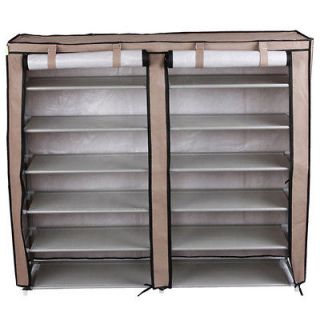 NEW GUDXON 12 standard Shoe Cabinet Shoe Rack with Cover Light Brown 