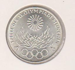 1972 G Commemorative 10 Mark Olympic Series II Silver Coin UNC