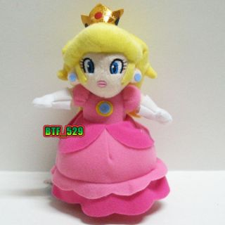Plush 7 Princess Peach B   New Super Mario Brothers Plush Doll Figure