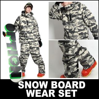 New Mens US Army GoreTex Waterproof Warm Snowboard Winter Jacket Pants 
