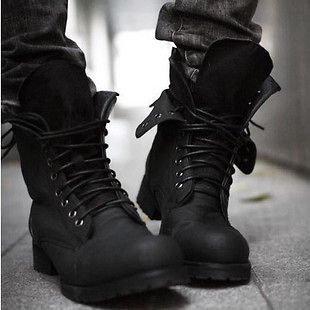  Men Retro Fashion Combat boots Winter England style 