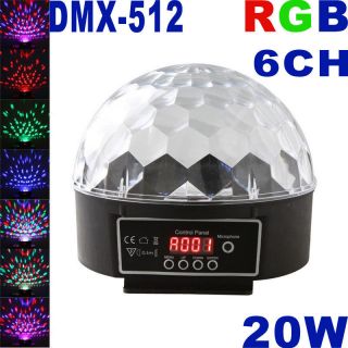 Digital RGB LED Crystal Magic Ball Effect Light DMX Disco DJ Stage 