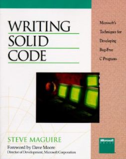 Writing Solid Code by Steve Maguire 1993, Paperback