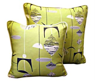   Retro Sanderson Mobiles Fabric Citrus Mahler Design Cushion Cover FAB