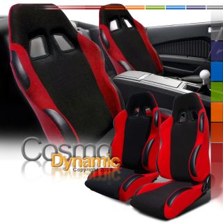 RACING SEATS BLACK/RED S13 S14 350Z 240SX EVOLUTION (Fits More than 