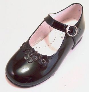   Spain   Girls Black Patent Leather Dress Mary Jane Shoes   Euro 22 34