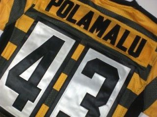 NEW Pittsburgh Steelers #43 Troy Polamalu 2012 Throwback Jersey SIZE 